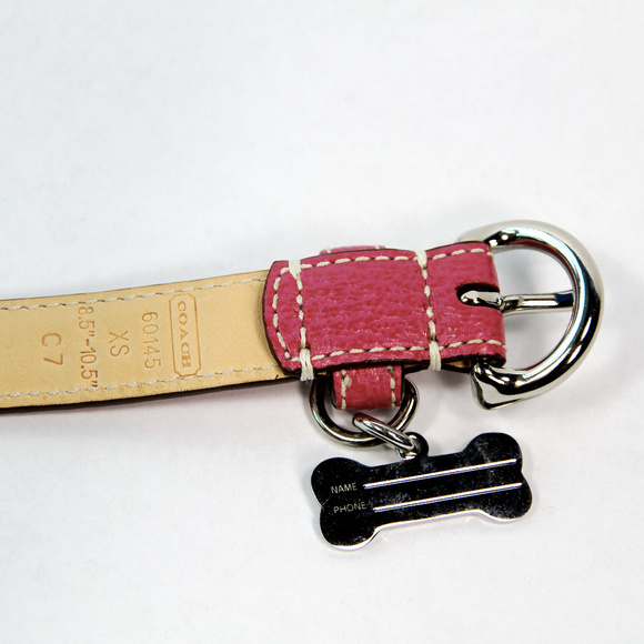 Coach Pink Leather Dog Collar XS - Picture 3 of 6